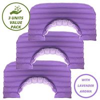 Set of 3 Lavender Heating Pads for Neck and Shoulder Plus | Neck Wraps Microwavable for Relief of Pain, Sore Muscles, Stress, Tension and Headaches (Purple Plus Lavender Value Set)