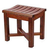 Shower Transfer Benches Bathroom Stool Old Man Taking a Bath Stool Solid Wood Stool Non-Slip Stool Can Bear 200 kg (Color : Brown, Size : 403442cm)