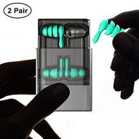 Hamkaw Noise Cancelling Ear Plugs, Reusable Silicone Ear Plugs High Fidelity Sound Reduction for Sleeping, Swimming, Concert, Travel, Shooting, 2 Pairs