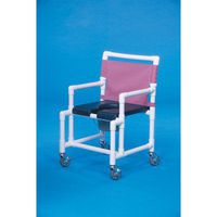Deluxe Midsize Shower Commode Mesh Backrest Color: Suncast Blue