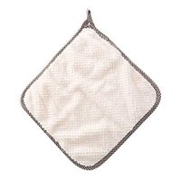 Tinffy Home Kitchen Double Side Coral Fleece Dish Washing Cleaning Cloth Towel Rag Wipe 1 pcs(Beige)
