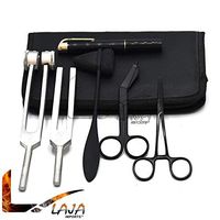 LAJA Imports Set of 6pcs Tuning Fork, Taylor Hammer, Penlight, Lister Bandage Scissors, Etc