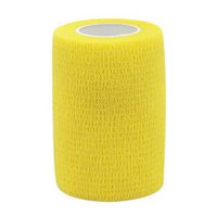 COMOmed Self Adherent Cohesive Bandage Latex FDA Approved 3"x5 Yards First Aid Bandages Stretch Sport Athletic Wrap Vet Tape for Wrist Ankle Sprain and Swelling,Yellow(12 Rolls)