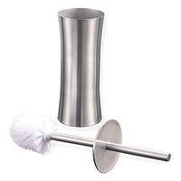 DOWRY Bathroom Toilet Brush Set Stainless Steel, Toilet Brush and Holder Compact Design for Small Spaces, Tapered Head, Rust Resistant,Brushed Nickel 1 Pack