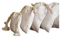 Reusable Produce Eco Friendly Cotton Double Drawstring Muslin Bags Premium Quality Natural Color- Set of 500 (12x18 inches)
