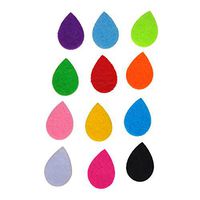 VALYRIA Aromatherapy Essential Oil Diffuser Locket Necklace Teardrop Refill Pads - Assorted Colors(12pcs/Pack)