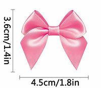 Pre-Tied Satin Gift Bows Plum (Pack of 50)