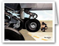 The Old Pro Funny Airplane Pilot Note Card - 10 Boxed Cards & Envelopes