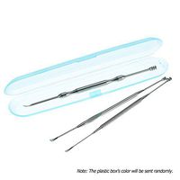 Festnight 3pcs Stainless Steel Ear Pick Ear Wax Curette Remover Ear Cleaner Earpick Spoon Clean Ear, Double-ended