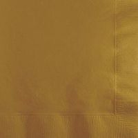 Club Pack of 600 Glitter Gold Premium 2-Ply Disposable Party Beverage Napkins 5"
