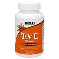 NOW Supplements, Eve Women's Multivitamin with Cranberry, Alpha Lipoic Acid  and CoQ10, plus Superfruits - Pomegranate, Acai & Mangosteen, 180 Tablets