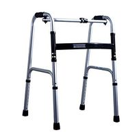 FLYSXP Auxiliary Walking Folding Walker Four-Legged Elderly Lightweight Aluminum Walker Wheelchair