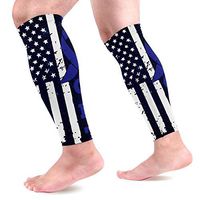 Colon Cancer Awareness American Flag Calf Compression Sleeves for Men and Women Best Footless Compression Socks for Running Air Travel 1 Pair