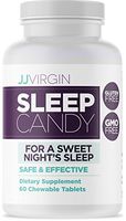 JJ Virgin Sleep Candy - Chewable Sleep Aid with 5-HTP, Inositol, B6, Melatonin + L-Theanine (60 Tablets)