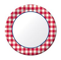 Red Gingham Fun 7" Paper Plates - 8 Ct