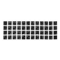 Water & Wood White Letters Thai Keyboard Sticker Decal Black for Laptop PC