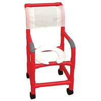 MJM International R115-3TW Pediatric Shower Chair, 250 oz Capacity, 38.5" Height x 19" Width x 23" Depth, Red/Royal Blue/Forest Green/Mauve