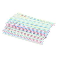 Xigeapg 100Pcs Disposable Flexible Straws Plastic Drinking Supplies