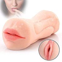 Silicone Artificial 3D Ergonomic Design Double Holes Silicone Dolls Men's Adult Toys,Sexy Underwear Realistic Lifelike Toys for Men Male with 2 to 1Cup Toy, T-Shirt