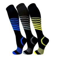 Compression Socks for Men & Women(3 Pairs),15-20mmHg is Best Stockings for Running,Nurses,Athletic,Medical,Pregnancy,Travel-Boost Performance,Blood Circulation&Recovery(Multicoloured12,Small/Medium)