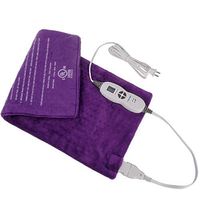 Electric Heating Pad 2020 with Micro-Plush Fabric for Back Pain, and Cramps Relief - Large [12"x24"] - Auto Shut Off - Heat Pad with Moist & Dry Heat Options - 6 Heat Settings - Hot Heated Pad Purple