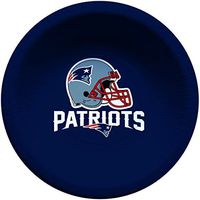 Creative Converting Officially Licensed NFL Paper Bowls, 8-Count, 20-Ounce, New England Patriots
