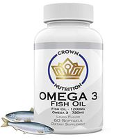 Crown Nutrition Omega 3 Fish Oil - Concentrated 1200mg Omega-3 Fish Oil Supplement with More DHA & EPA, Supports Heart Health, Brain Development and Overall Wellness -Lemon Flavor