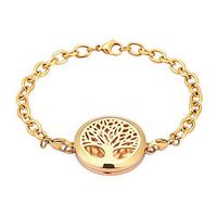 memorial jewelry Stainless Steel Essential Oil and Perfume Diffuser Locket Bracelet, Aromatherapy Bangle - Sun