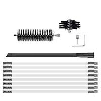 Morinoli 16ft Flexible Lint Remover for Dryer Vent Cleaner Kit Dryer Duct Cleaning with Extension Rob Can Extend Multi-Use Synthetic Brush Heads Connect with Power Drill