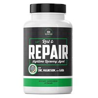 Rest & Repair - Natural Sleep Aid Supplement to Help Insomnia Relief, Deeper Sleep, Recovery, and Reduce Stress, Anxiety. Made with Magnesium, Melatonin, L-Theanine - 60 ct