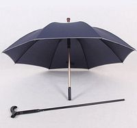 Wanson Multifunctional Cane Outdoor Umbrella Cane Elderly Umbrella Cane Blue Aluminum Umbrella Diameter 102Cm Cane 86Cm