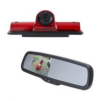 EchoMaster NVK3R Nissan NV 2011-16 Backup camera kit includes OE CUSTOM FIT CAMERA (PCAM-NV4-N) and 3.5 inch REAR CAMERA DISPLAY MIRROR (PMM-35-PL)
