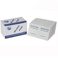 100 Counts Alcohol Pads Disposable Alcohol Prep Wipes Portable Nail Cleanser Cloth for Outdoor First Aid Wound Cleaning Sterilization Cell Phone Dinnerware
