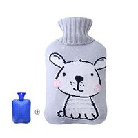 1 Liter Hot Water Bottle with Knit Cover - Cute Rabbit