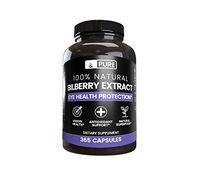 Natural Bilberry Extract, 365 Capsules, 830 mg Serving, Best Quality Fruit Extract Powder, Concentrated Herbal Remedy with No Additives, Preservatives or Fillers, Non-GMO, Made in The USA