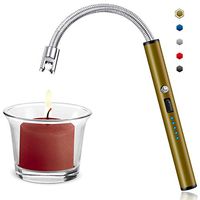 Candle Lighter, Upgraded USB Charging Arc Lighter with 360° Flexible Neck, Suitable Ignite Light Candles Gas Stoves Camping Cooking Barbecue Fireworks Flame, Rose Gold