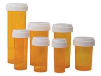 Child Resistant 16 Dram Amber Pill Vials (12 Pack)