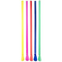 BWS 8" Super Jumbo Boldly-Colored Unwrapped Spoon Straw, Case of 10000