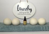 FabriCure, Finest Quality Wool Dryer Balls- 4XXL with Natural Fabric Spray