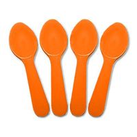 Solid Color Plastic Taster Spoons - 3,000 / Case (Orange)