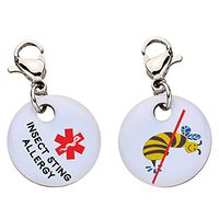 Insect Sting Allergy Snap-On Bracelet Charm-Parent (Stainless Steel),87
