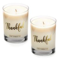 LUNA CANDLE CO. Thankful -Apple Cinnamon Scented Luxurious Candles - 11 Oz (2 Pack)