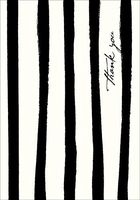 Black Painterly Stripe Thank You Cards