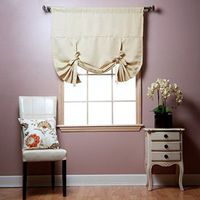 Tie-Up Shade Solid Insulated Thermal Blackout Window Shade 42'W x 63'L-BEIGE - BT - TUB