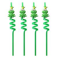 4 Reusable Passover Drinking Straws Frog Design