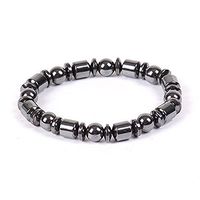 Magnetic Healthcare Bracelet MEIQING Weight Loss Magnetic Therapy Round Stone Bracelet Health Care Black (Black)
