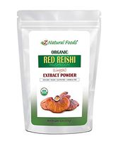 Organic Red Reishi Mushroom Powder - 4:1 Extract - Support Immune System & Get Restful Sleep - Supplement for Coffee, Tea & Smoothie - Vegan, Non GMO, Gluten Free, Kosher - Lingzhi or Ling Zhi - 4 oz