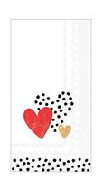 Boston International Disposable Hand Towels, Decorative Paper Guest Towels for Bathroom or Paper Napkins Dinner Napkins Heart Napkins Pak 32