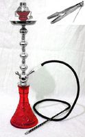 1 hose 28" Red Hookah nargila shisha bar narguile nargile glass water Vase new