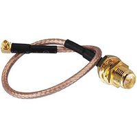 MMCX Male Right Angle to Reverse Polarity SMA Female Bulkhead Cable Using RG316 Coax - 7.87"(20cm) High Quality Ships From USA